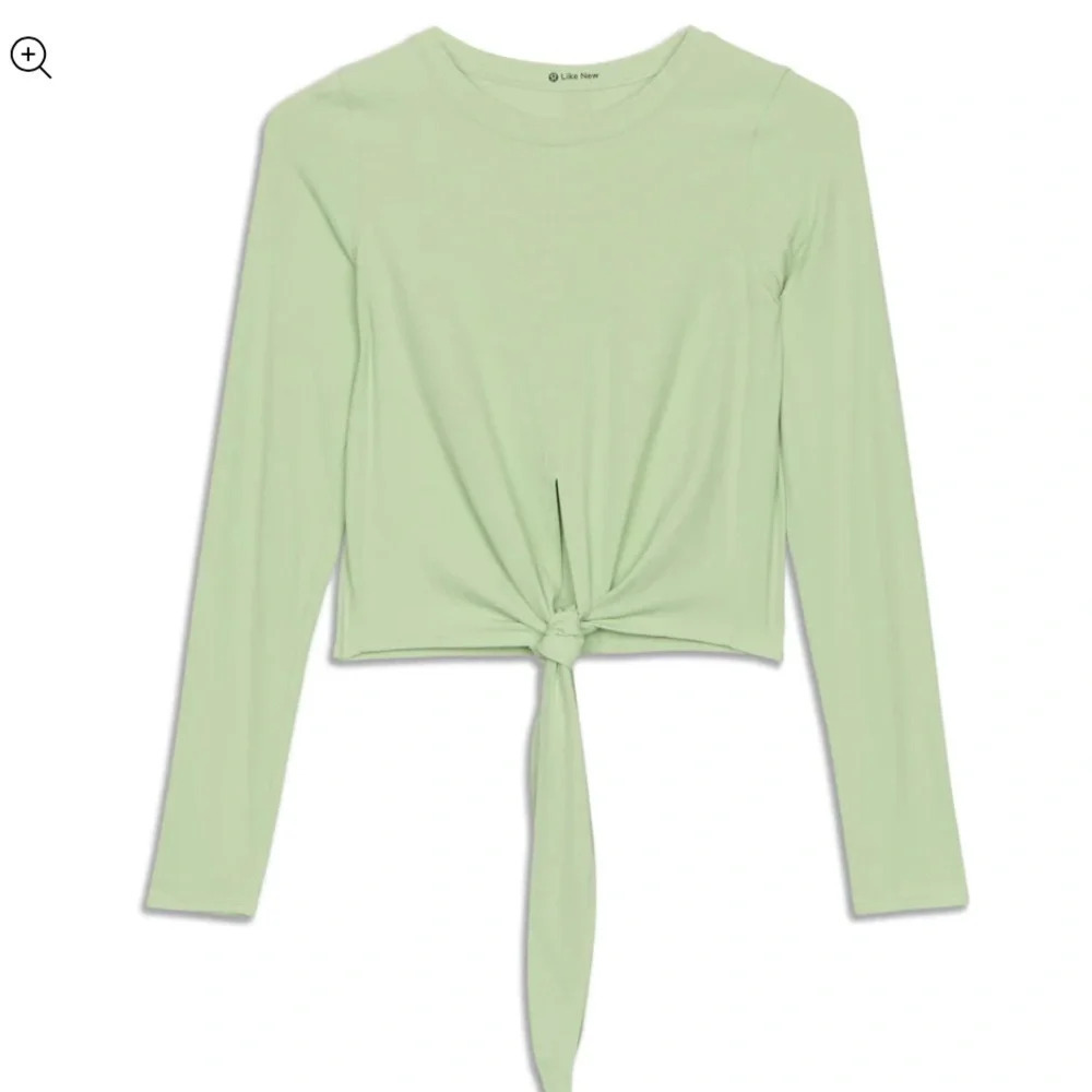 lululemon athletica Light Green Long-Sleeve Tie-Front Top